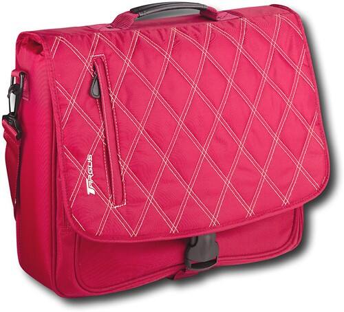 Angle Standard. Targus - Quilted Messenger Notebook Case - Red.