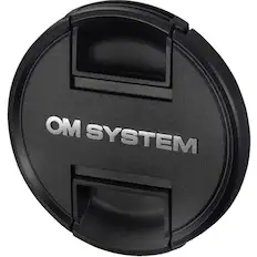 Front. OM System - LC-58F Replacement Lens Cap for M.Zuiko 14-150mm Lens Front Cover - Black.