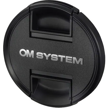 Front. OM System - LC-58F Replacement Lens Cap for M.Zuiko 14-150mm Lens Front Cover - Black.