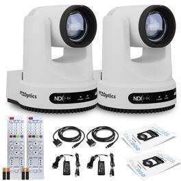 2 x PTZOptics Move 4K PTZ Camera with 20x Zoom (White) (PT20X-4K-WH-G3)