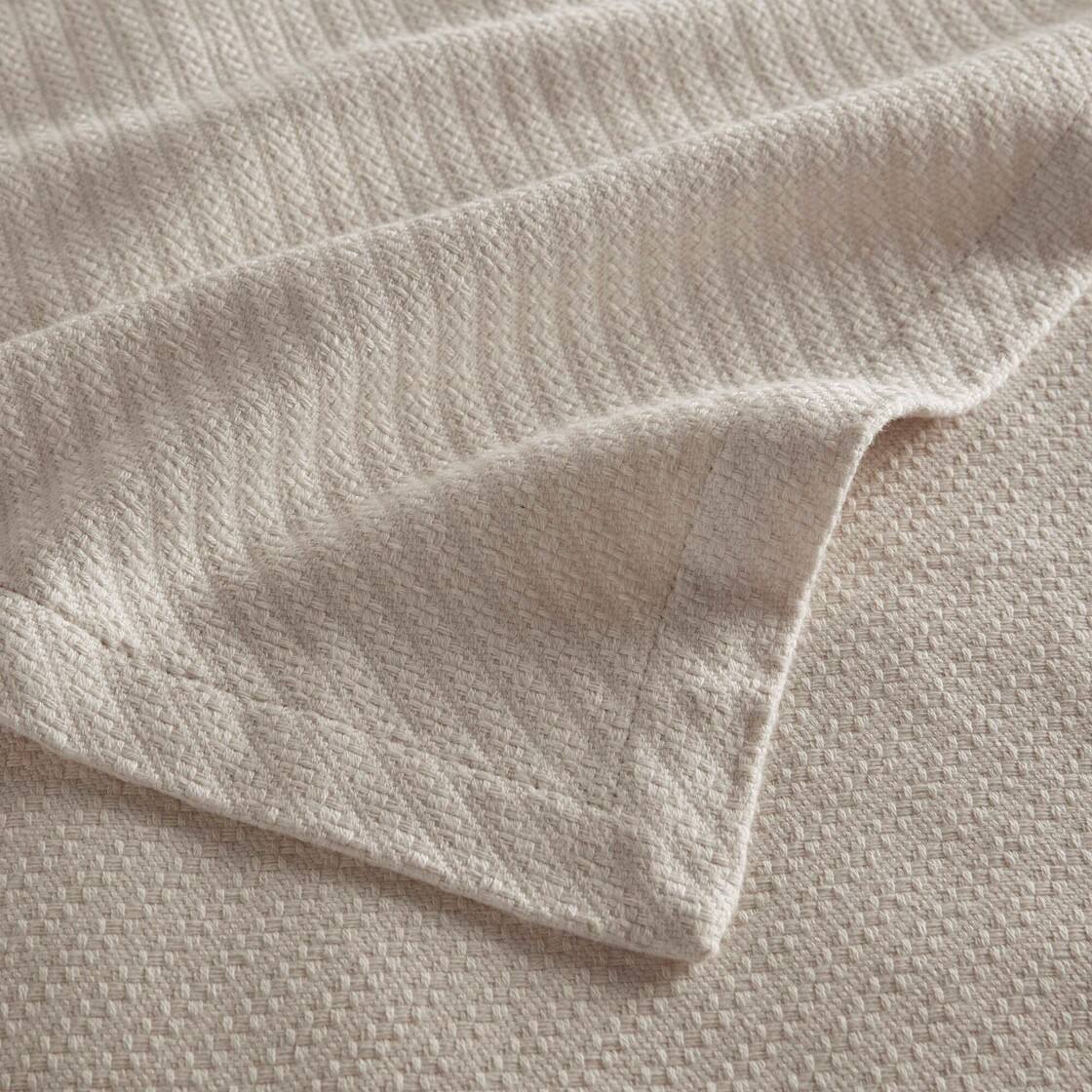 Alt View 5. Gracie Mills - Malaga Cotton Blanket - Beige.