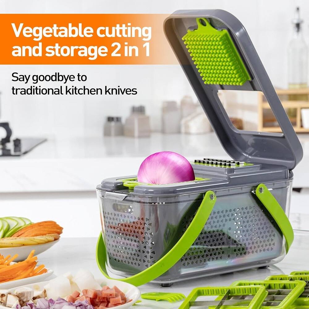 Vegetable cutting and storage 2 in 1

Say goodbye to traditional kitchen knives