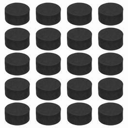 Unique Bargains - 32pcs Single Sided Speaker Isolation Feet Pads, 30x15mm Non Slip Foam Shock Absorption Pad for Amplifier - Black
