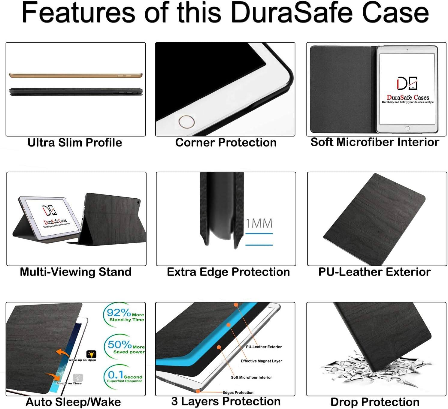 Features of this DuraSafe Case

- Ultra Slim Profile
- Corner Protection
- Soft Microfiber Interior
- Multi-Viewing Stand
- Extra Edge Protection
- PU-Leather Exterior
- 92% More Stand-by Time
- 50% More Saved Power
- Auto Sleep/Wake
- 3 Layers Protection
- Drop Protection

DG DuraSafe Cases Durability and Safety - devices in allayse

1 MM

Effective Magnet Layer

0.1 Second Superfast Response

www.al-ain.com - OPEN

RETWEET - CREAM