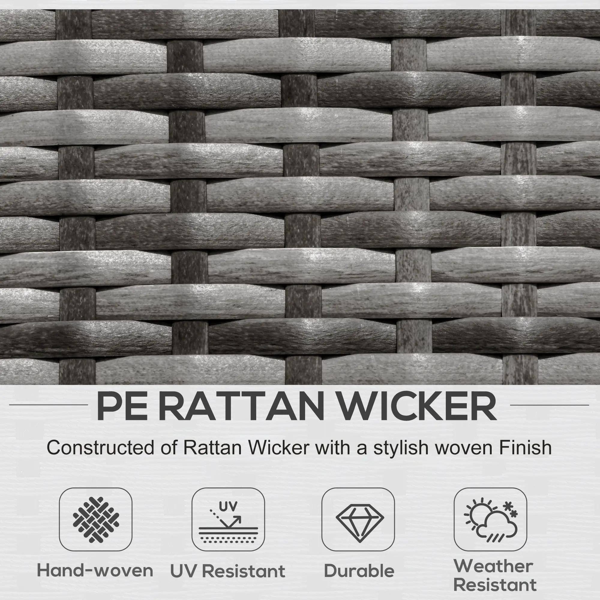 PE RATTAN WICKER
Constructed of Rattan Wicker with a stylish woven Finish
Hand-woven
UV Resistant
Durable
Weather Resistant