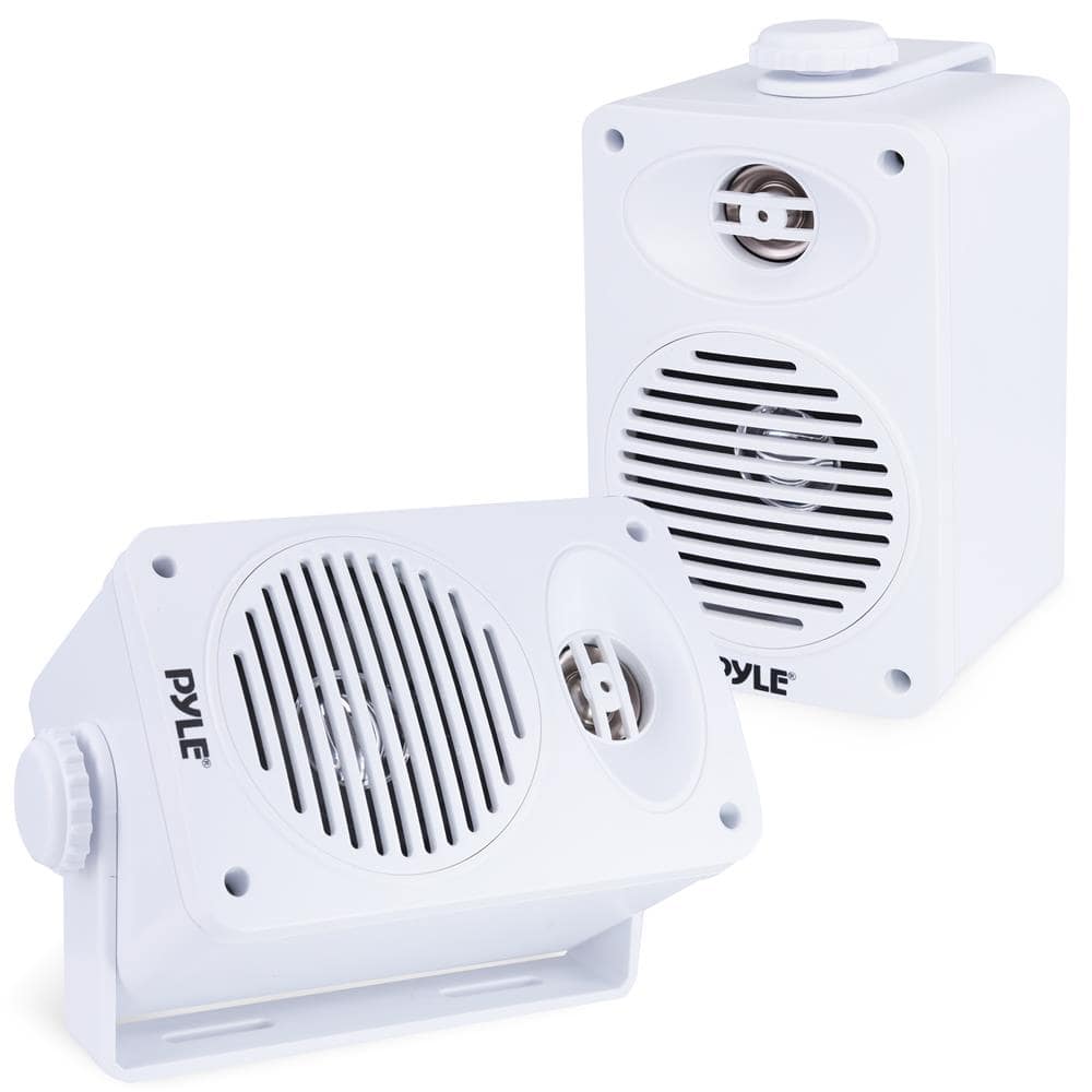 "Pyle - 3.5"" Indoor/Outdoor Weatherproof Speakers, Pair, 200W 2-Way Wall Mount Speakers - White" price history on PriceWatchPro