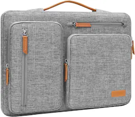 mosiso - 360 Protective Laptop Handbag Sleeve 15 inch for MacBook Air 15 M4 M3 M2 / Pro 15 Dell XPS Plus - Gray