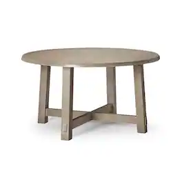 Maven Lane - Sasha Round Wooden Dining Table Finish - Weathered Grey