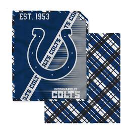 Pegasus - Indianapolis Colts 60" x 80" Digital Dash Two-Sided Checkered Ultra Cozy Sherpa Blanket - Multicolor