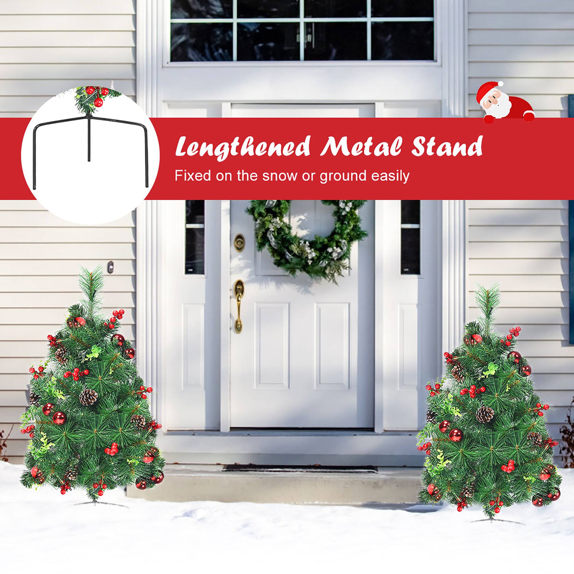 Lengthened Metal Stand Fixed on the snow or ground easily
