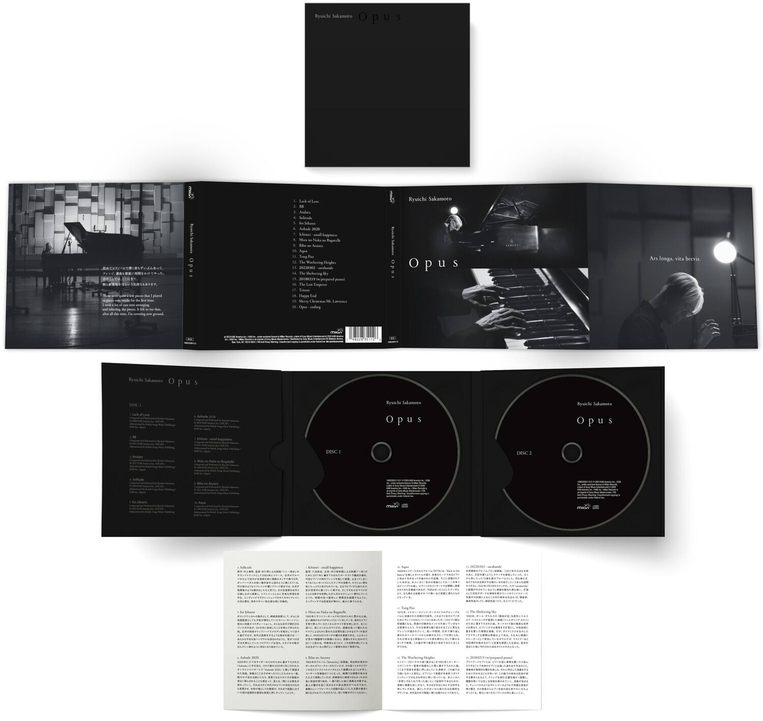 Ryoichi Sakamoto  
Opus

Disc 1

1. Look of Love
2. M
3. A
4. A
5. A
6. A
7. A
8. A
9. A
10. A
11. A
12. A
13. A
14. A
15. A
16. A
17. A
18. A
19. A
20. A
21. A
22. A
23. A
24. A
25. A
26. A
27. A
28. A
29. A
30. A
31. A
32. A
33. A
34. A
35. A
36. A
37. A
38. A
39. A
40. A
41. A
42. A
43. A
44. A
45. A
46. A
47. A
48. A
49. A
50. A
