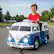Alt View 1. Costway - Costway 12V Licensed Volkswagen Ride-on Bus with Cup Holder, LED Headlights, Music & Horn - Blue.