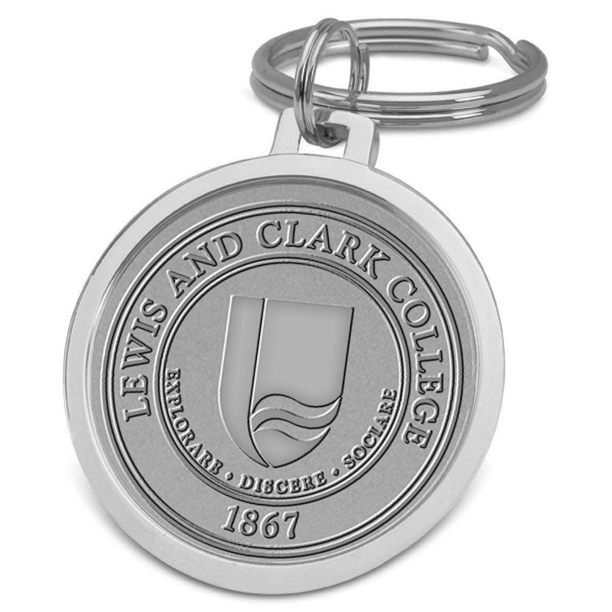Jardine - Lewis & Clark College Pioneers Team Logo Split-Wire Key Ring - Silver