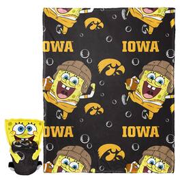 Northwest - Iowa Hawkeyes Spongebob Squarepants Hugger Blanket - Multicolor