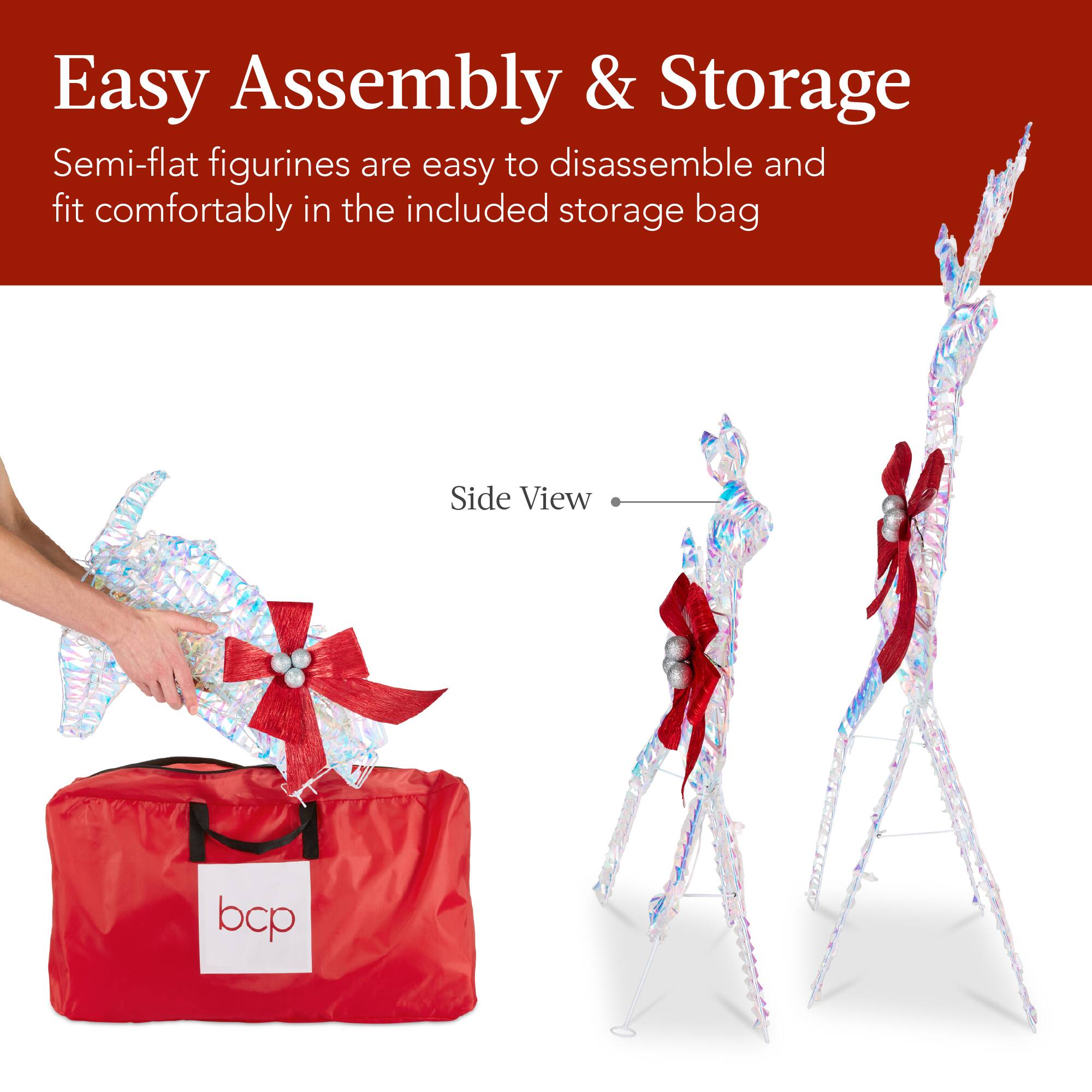 Easy Assembly & Storage

Semi-flat figurines are easy to disassemble and fit comfortably in the included storage bag

Side View