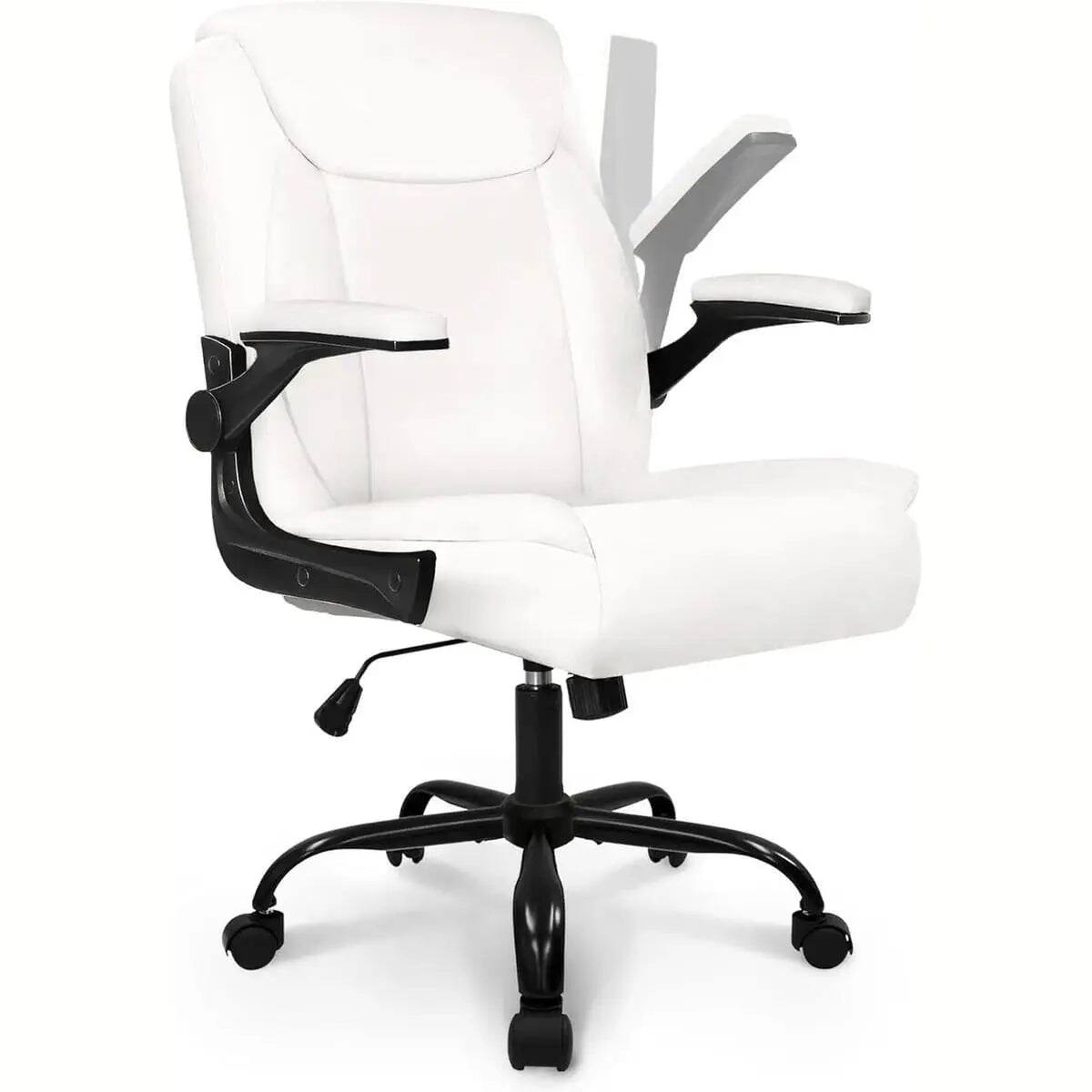 Alt View 8. Neo Chair - Big and Tall Leather Ergonomic Office Chair with Flip-Up Arms - Black.