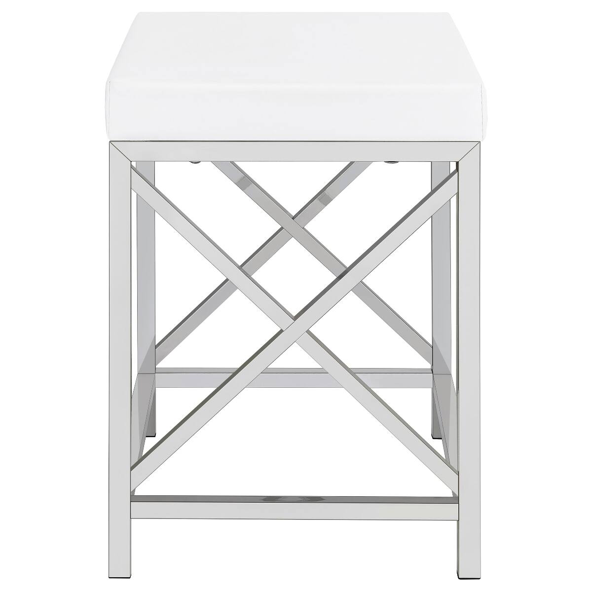 Alt View 9. Loheer - Loheer White Makeup Vanity Set with Mirror and Stool, Lighted Globe Mirror and Drawer - White.