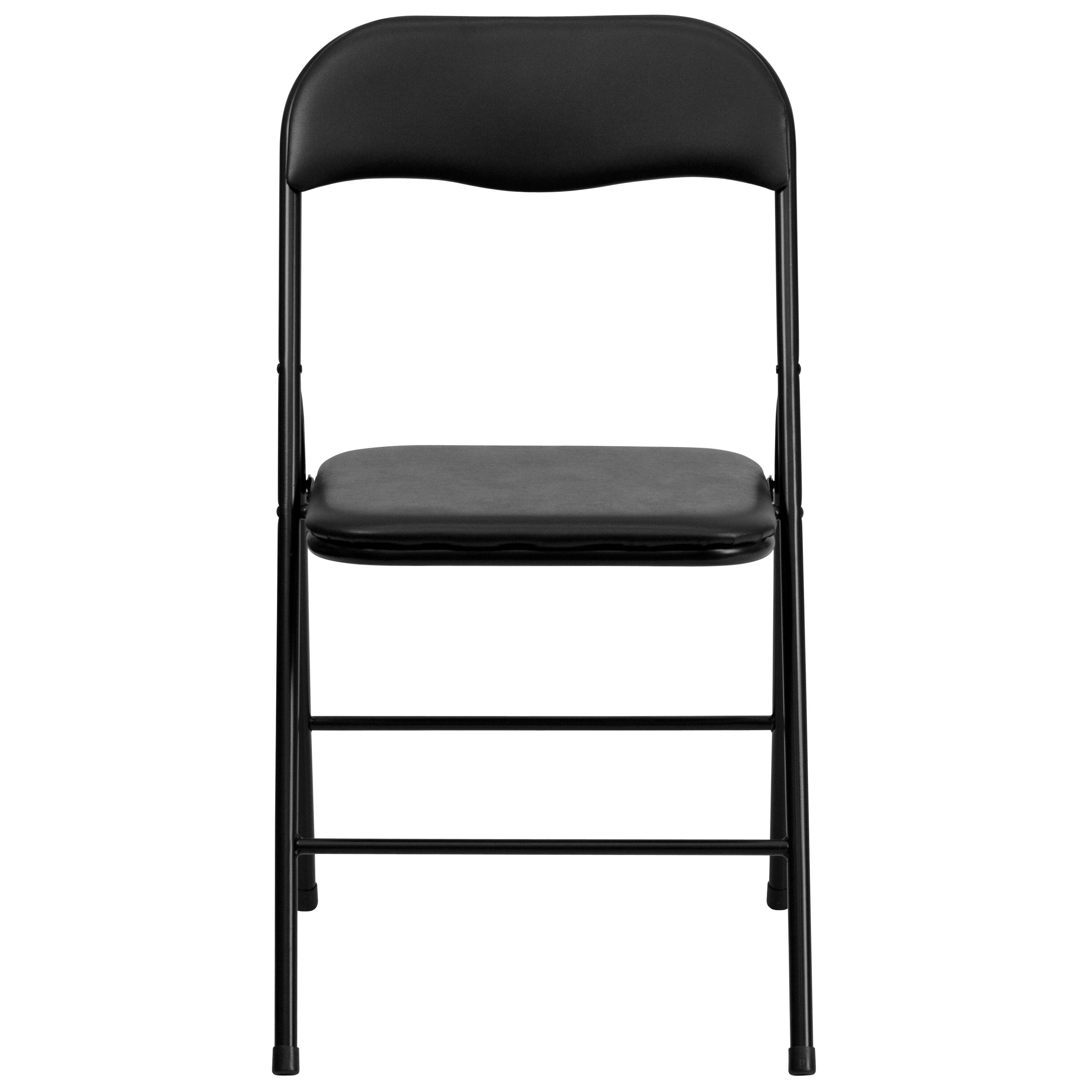 Alt View 9. Emma + Oliver - 5 Piece Folding Card Table and Chair Set - Black.