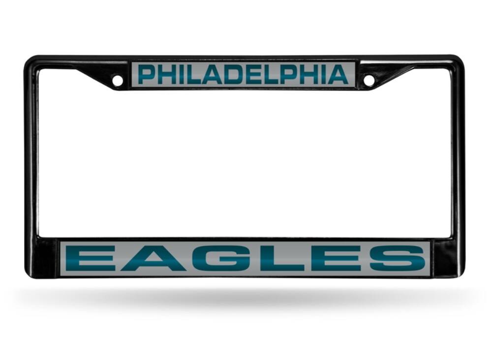 Philadelphia Football Eagles Black Metal Laser Cut License Plate Frame