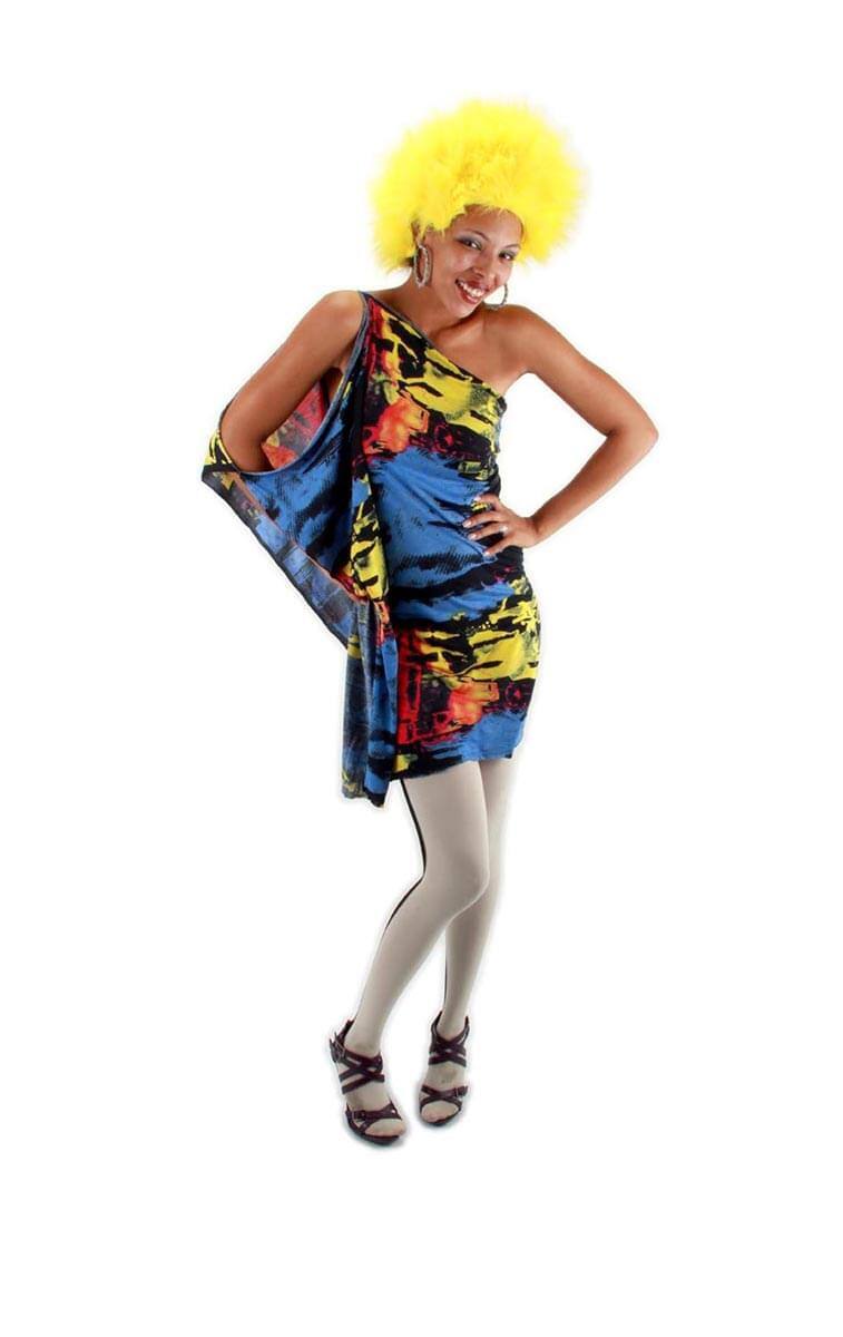 Front. Elope - Yellow Fuzzy Costume Wig Adult One Size - Yellow.