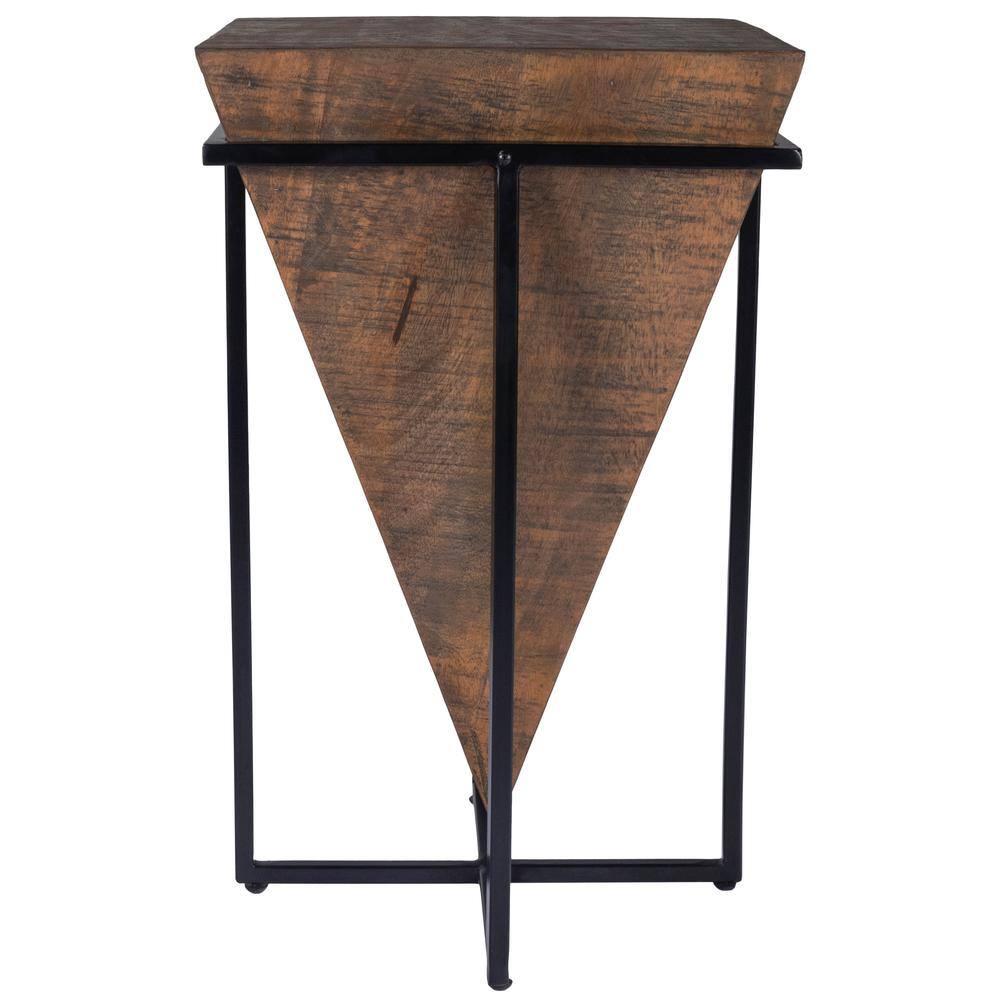 Left. Butler Specialty - Gulnaria Wood & Metal Side Table - Dark Brown.