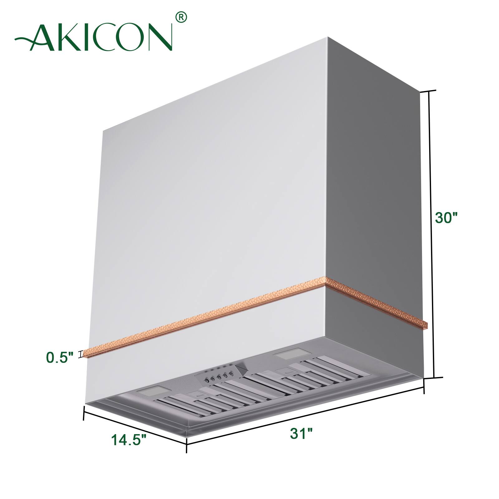AKICON  
30"  
0.5"  
14.5"  
31"