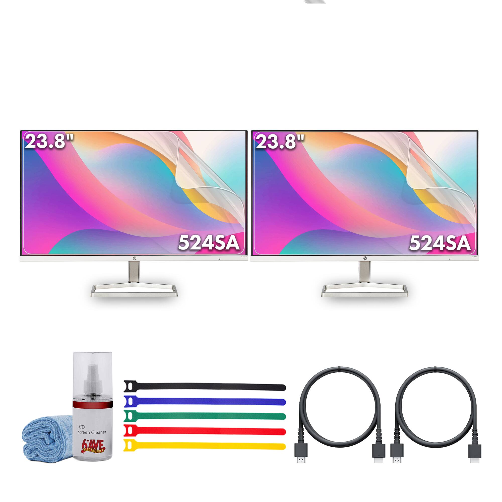 HP - Series 5 23.8 inch FHD Monitor with Speakers - 524SA Bundle