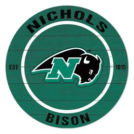 Jardine - Nichols College Bison 20" Indoor/Outdoor Team Color Circle Sign - Green