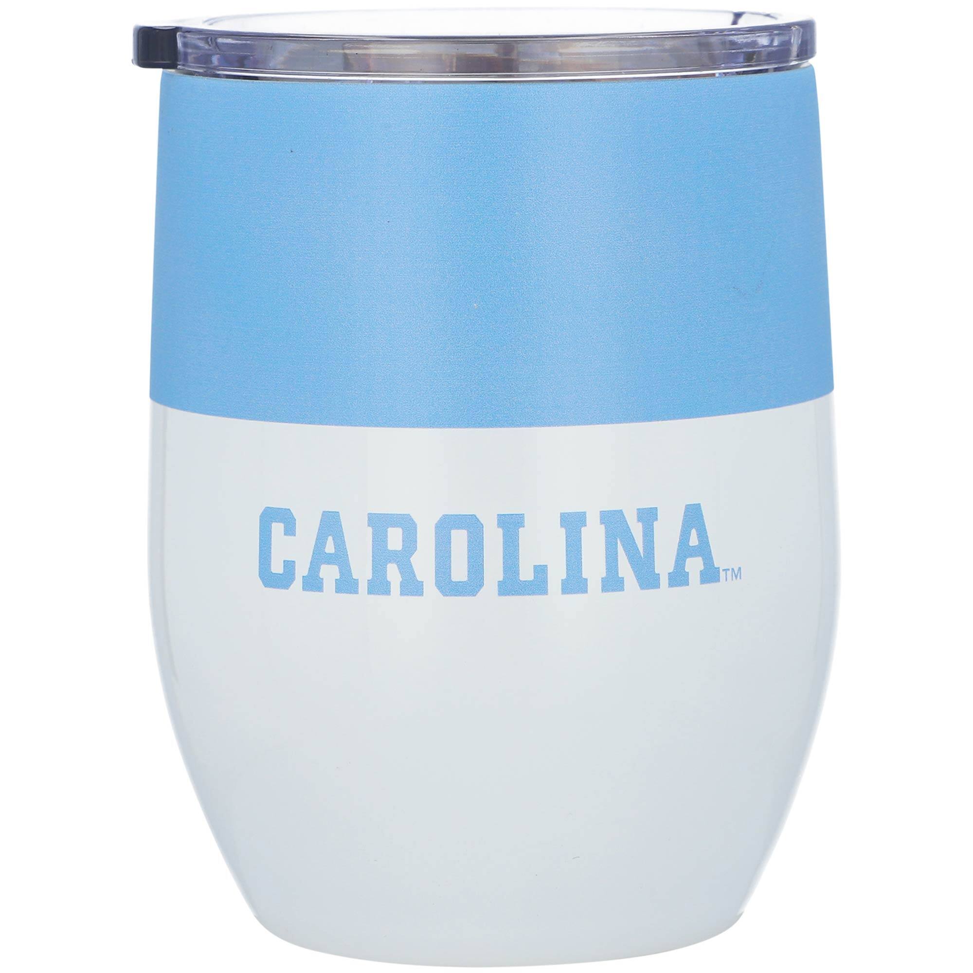 Alt View 1. Logo Brands - North Carolina Tar Heels 16oz. Colorblock Stainless Steel Curved Tumbler - Multicolor.