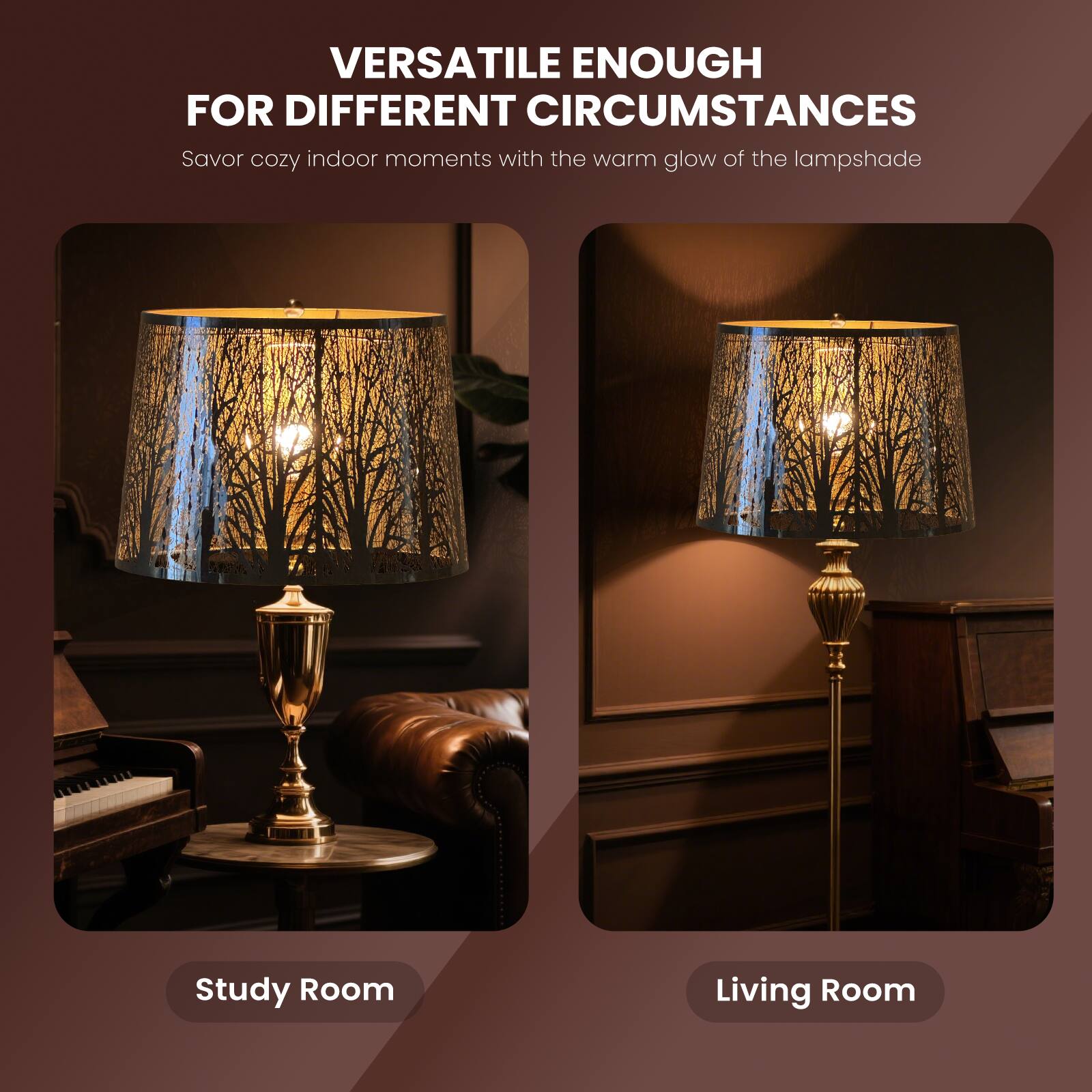 VERSATILE ENOUGH FOR DIFFERENT CIRCUMSTANCES

Savor cozy indoor moments with the warm glow of the lampshade

Study Room

Living Room