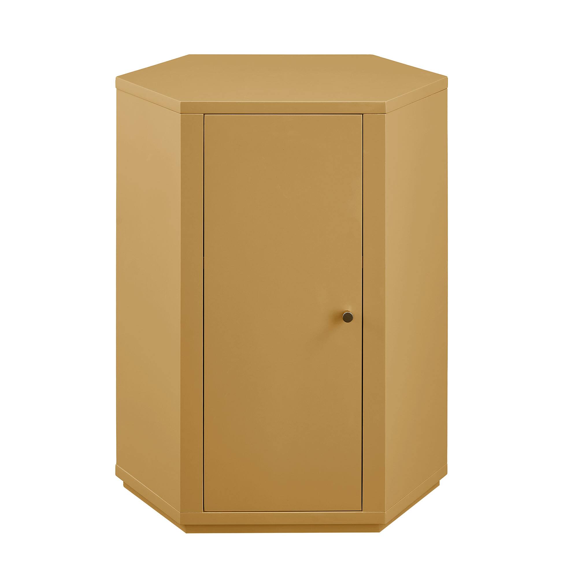 Alt View 4. Modway - Kade Faceted Semi-Gloss Side Table by Modway - Mustard.