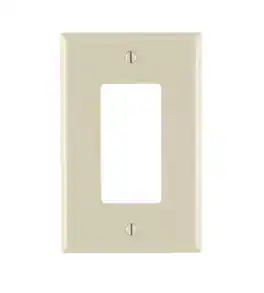 Leviton - 1-Gang 1-Decora Midway Nylon Wallplate, 10-Pack, PJ26-TM - White