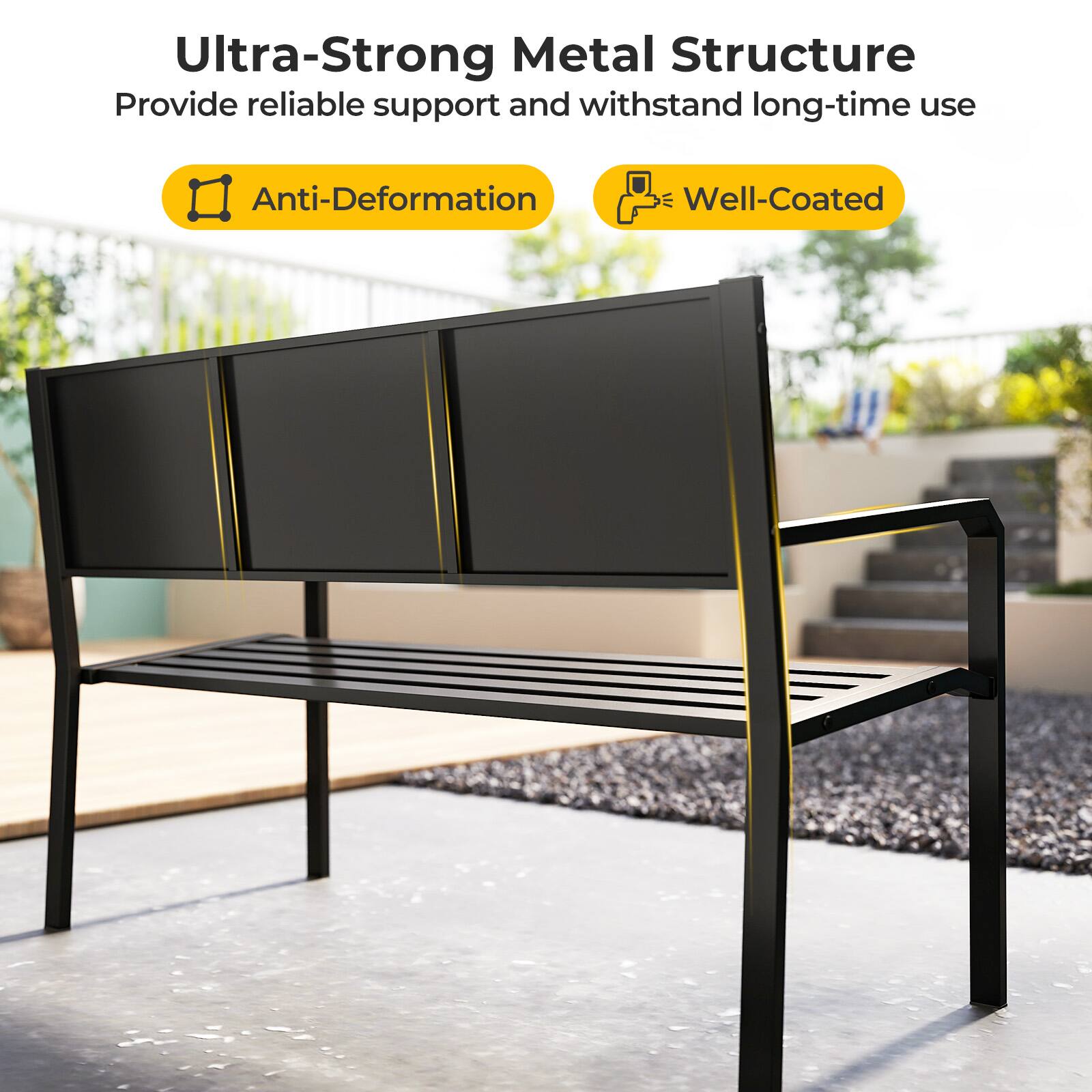 Ultra-Strong Metal Structure  
Provide reliable support and withstand long-time use  

Anti-Deformation  
Well-Coated