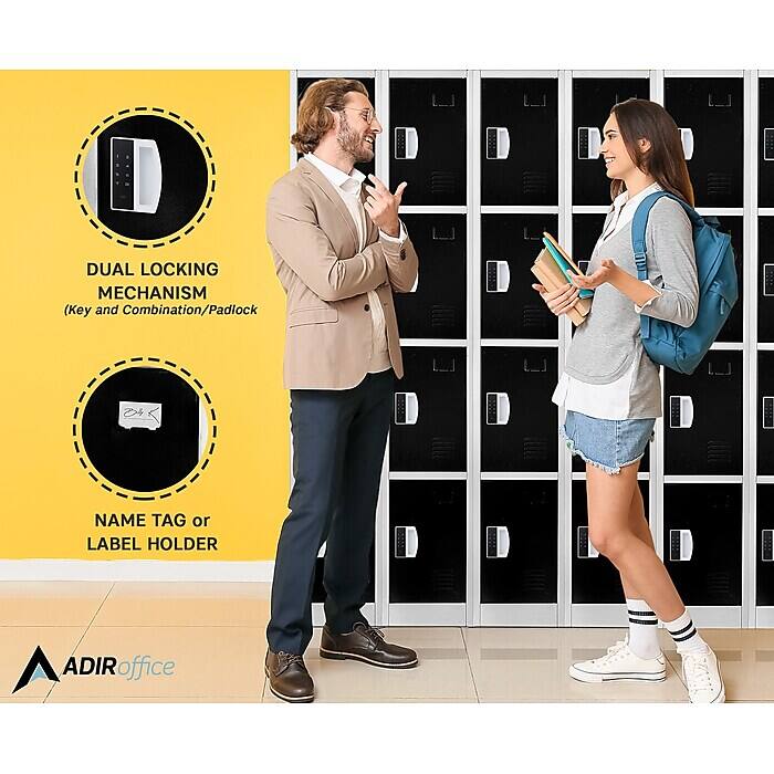 DUAL LOCKING MECHANISM (Key and Combination/Padlock), NAME TAG or LABEL HOLDER, ADIRoffice