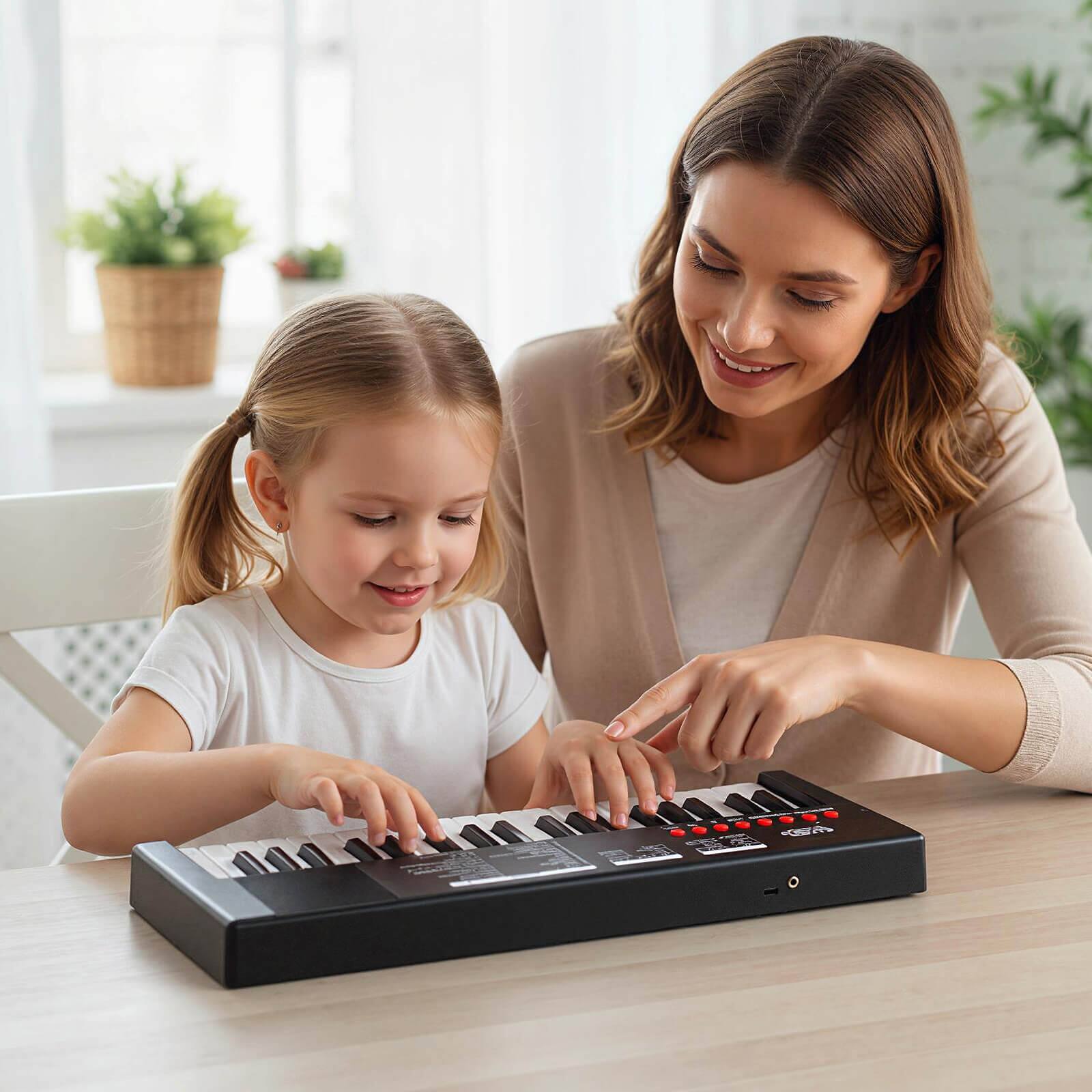 Alt View 4. Costway - Costway Kids Piano Keyboard with 8 Rhythms 8 Tones 22 Demos for 3+ Years Old Boys & Girls - Black.