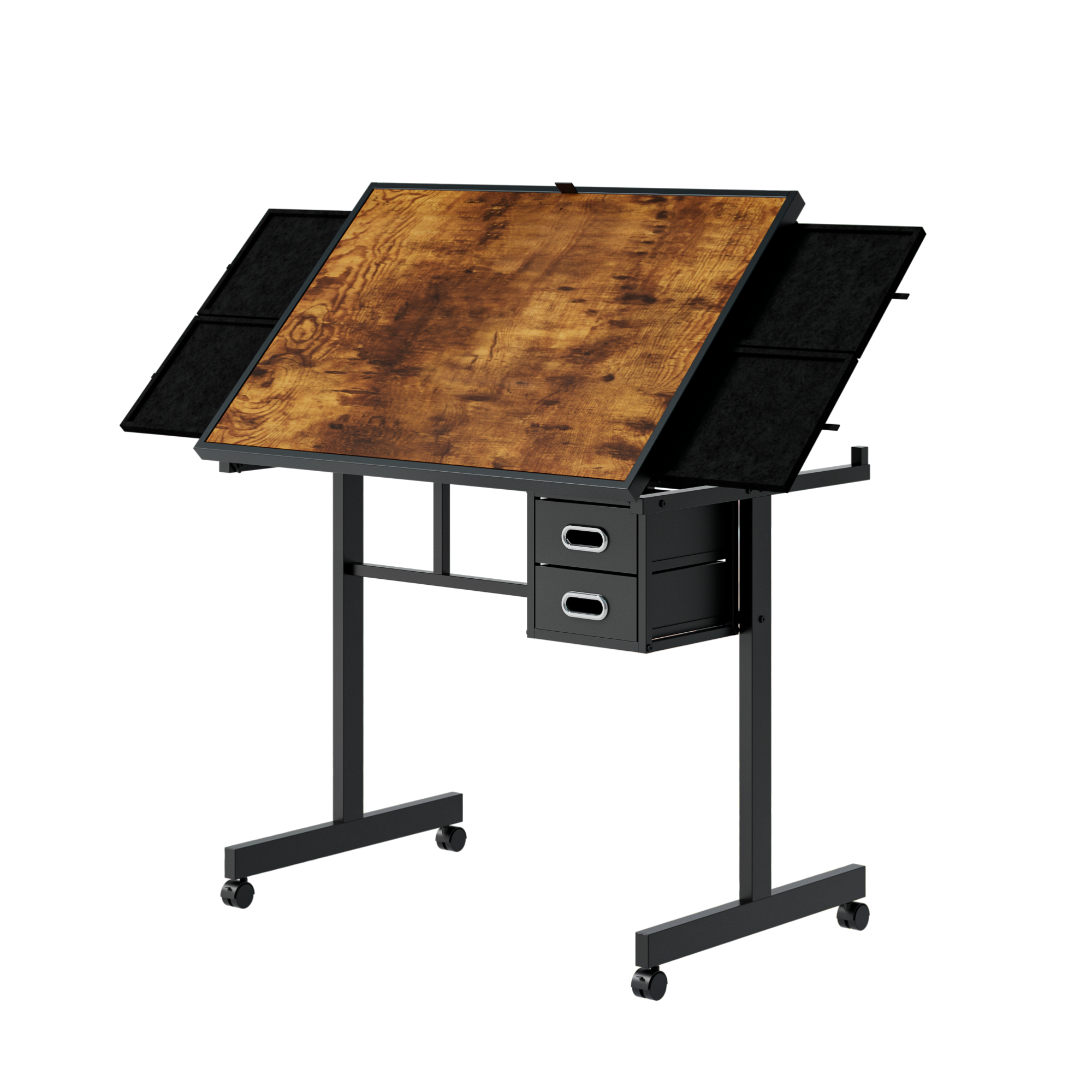 GOODSILO - Professional 1000-Piece Jigsaw Puzzle Table with Storage Drawers and Mobile Base for Adult Hobbyists - Black