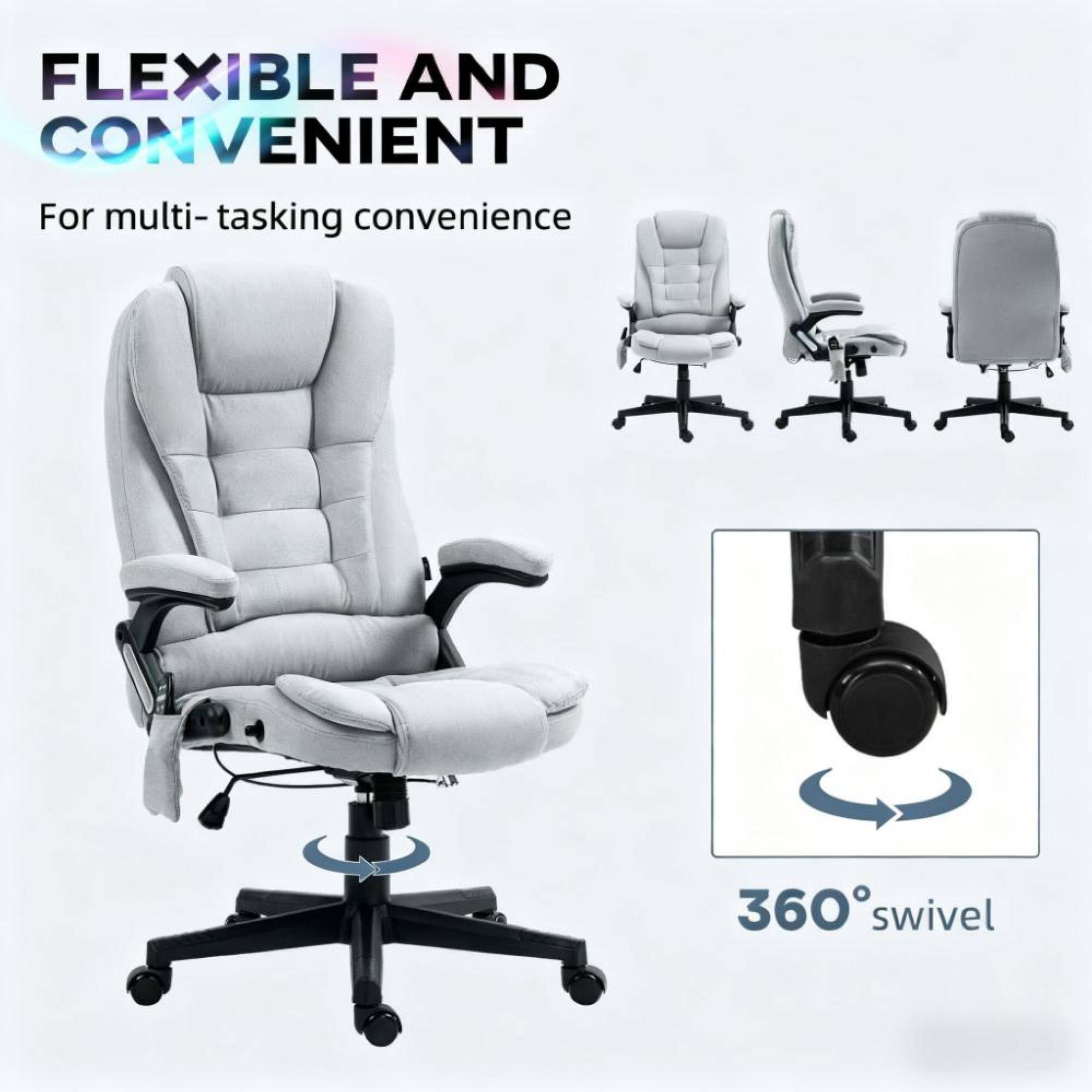 FLEXIBLE AND CONVENIENT  
For multi-tasking convenience  

360° swivel