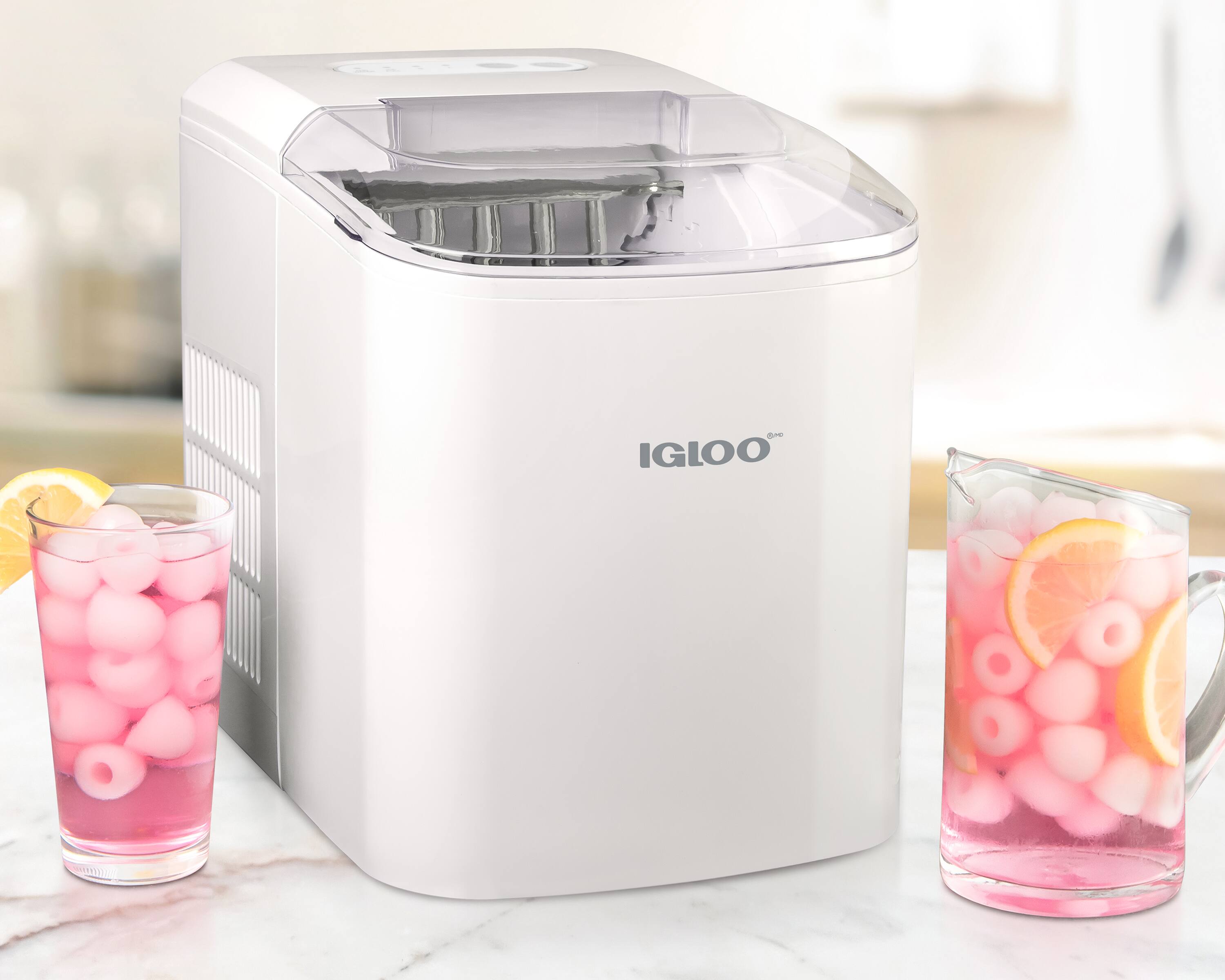 Alt View 1. Igloo - 26-Pound Automatic Portable Countertop Ice Maker Machine - White.