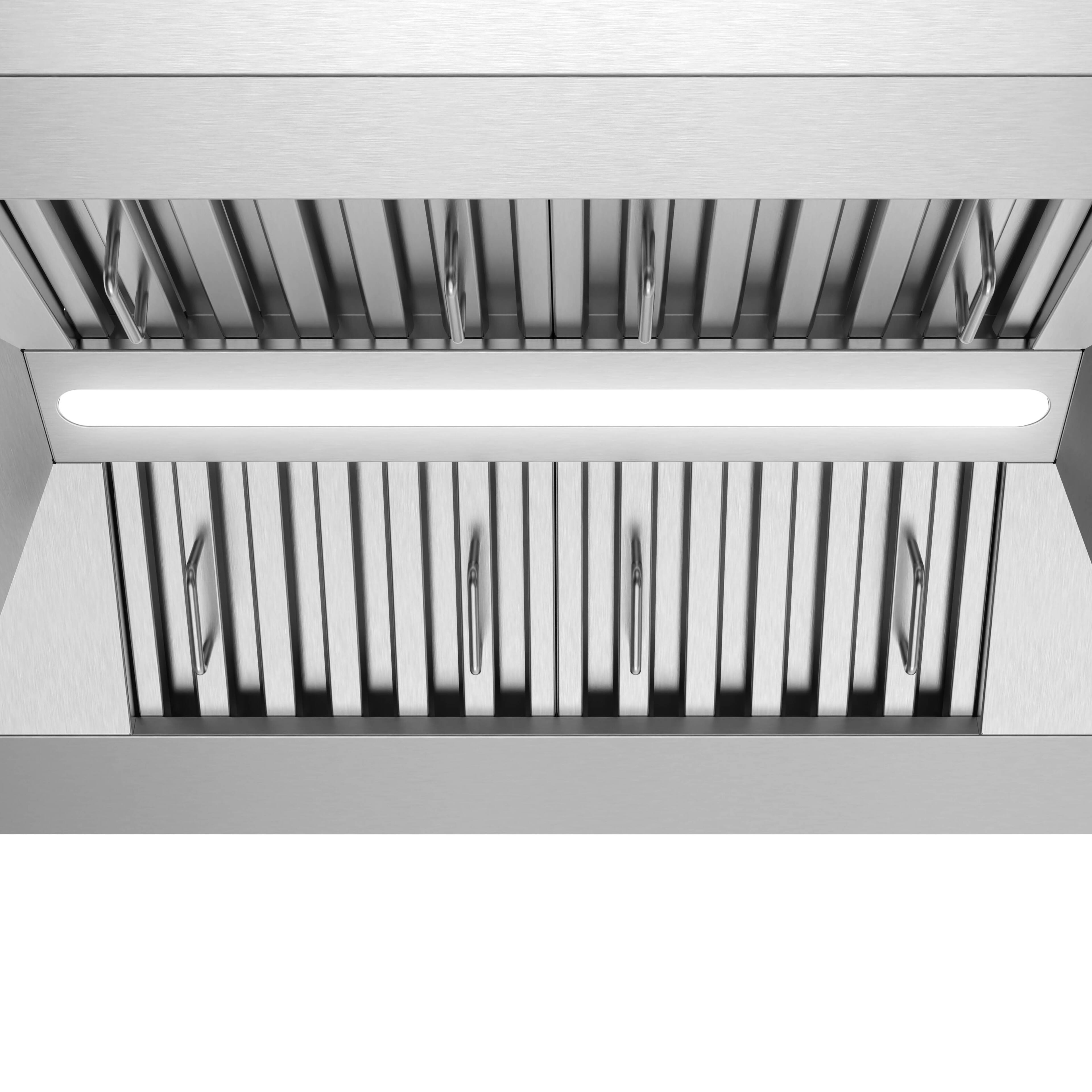 Alt View 7. Streamline - 30 in. Diveria Ducted Undermount 350 CFM Range Hood, Baffle Filters, Touchpad Control, LED Light - Brushed Stainless Steel.