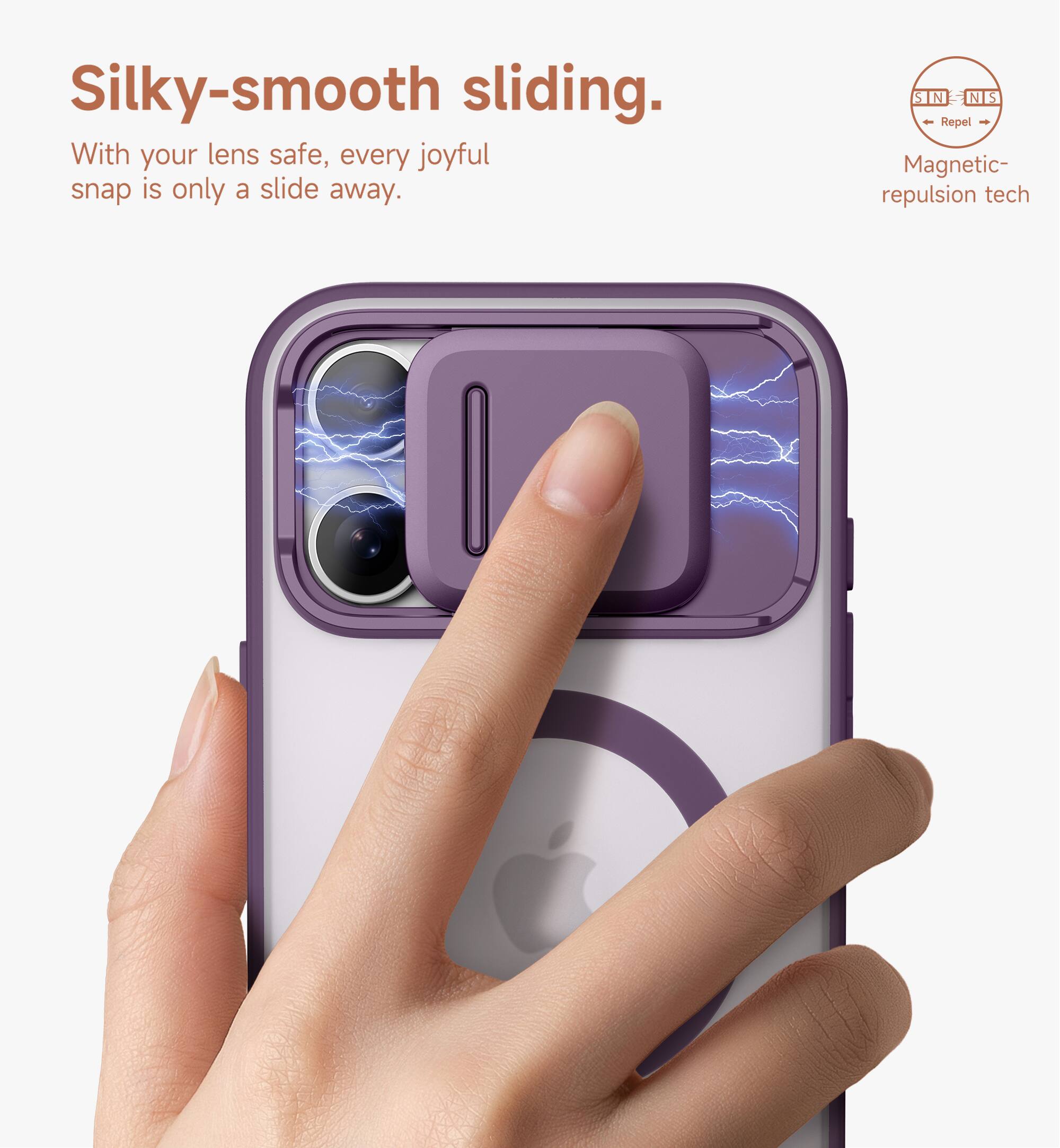 Silky-smooth sliding.  
With your lens safe, every joyful snap is only a slide away.  
SIN NIS Repel - Magnetic repulsion tech