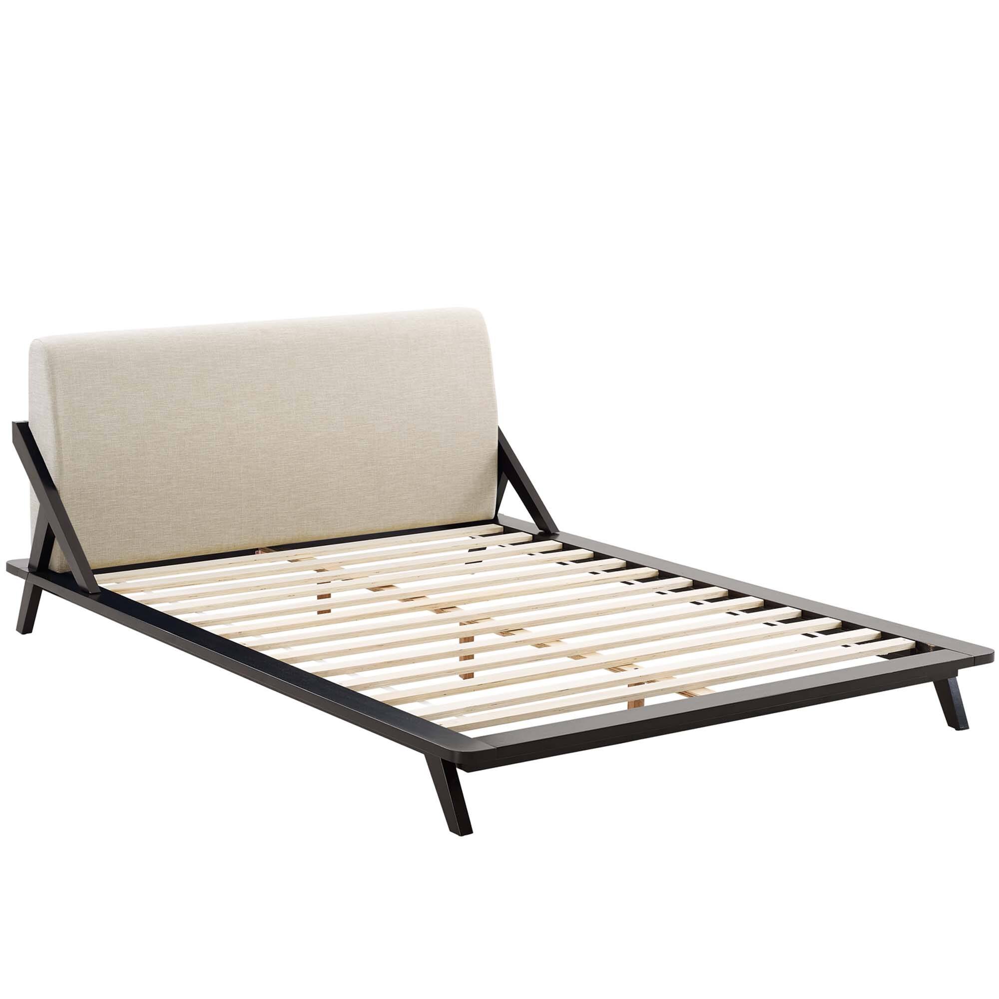 Left. Modway - Sutton Performance Velvet Queen Bed Frame - White.