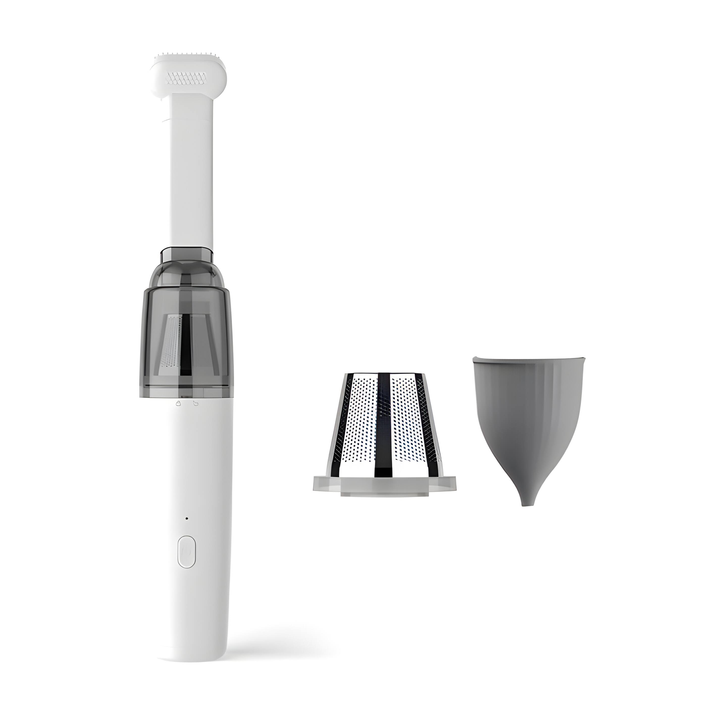 Front. Cluzine - Handheld Vacuum Cleaner, HEPA Filter & USB Charging for Home & Car Cleaning.