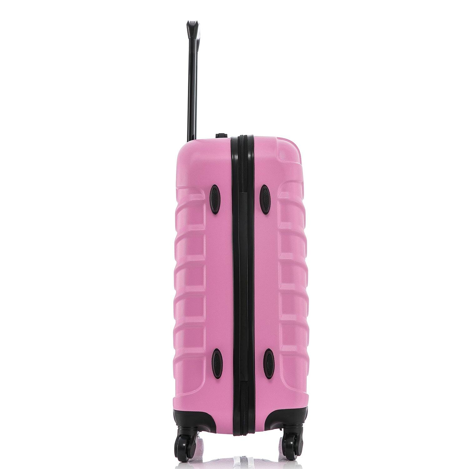 Alt View 3. InUSA - Endurance Lightweight Hardside Spinner Luggage 24" - Pink.