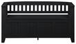 Simpli Home - Acadian Storage Bench - Black - Larger Front