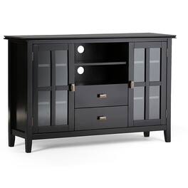 Simpli Home - Artisan SOLID WOOD 53 inch Wide Transitional TV Media Stand For TVs up to 60 inches - Black