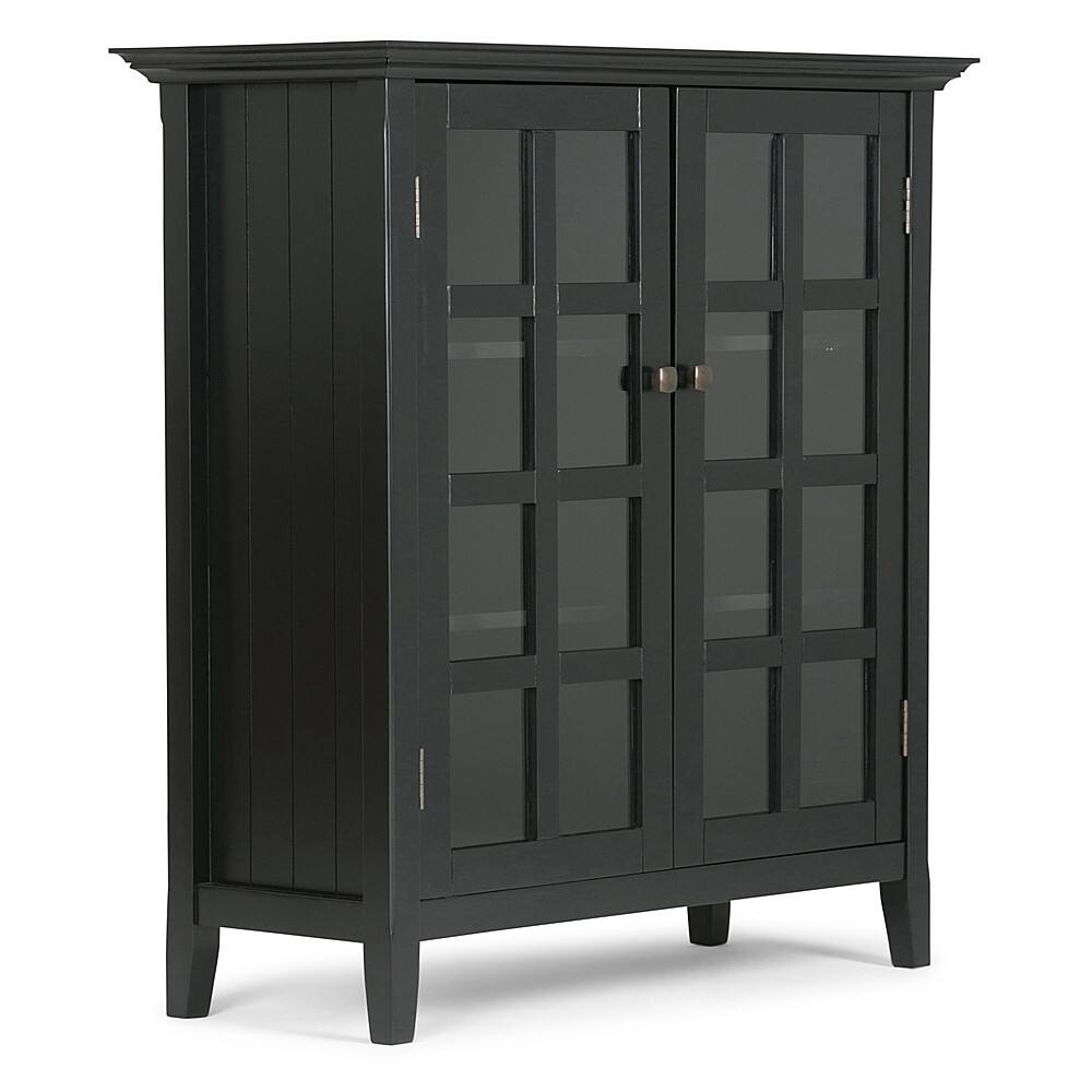 Simpli home acadian medium storage cabinet black