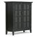 Front. Simpli Home - Acadian Medium Storage Cabinet - Black.