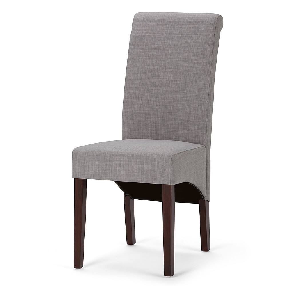 Left. Simpli Home - Avalon Polyester & Wood Dining Chairs (Set of 2) - Dove Gray.