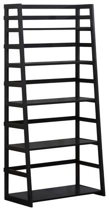 Simpli Home - Acadian 5-Shelf Ladder Bookcase - Black