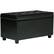 Front. Simpli Home - Cosmopolitan Rectangular Wood / Faux Leather Ottoman With Inner Storage - Midnight Black.